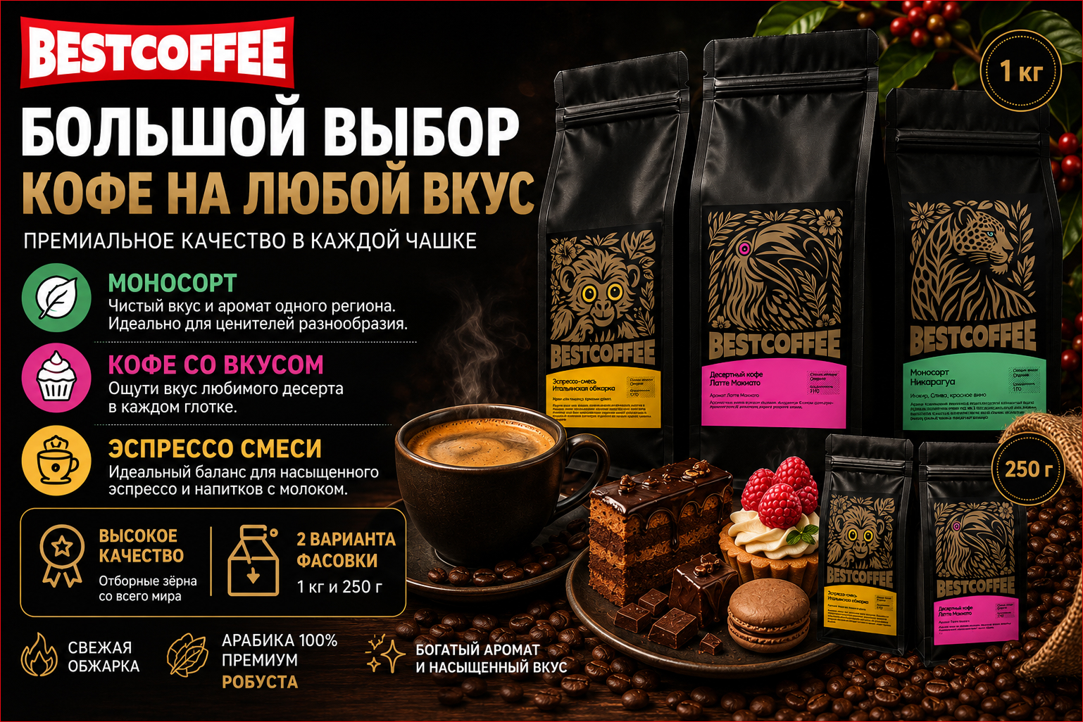 Кофе в зернах оптом