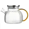 Чайник стеклянный с желтой ручкой 900 мл, Объем мл: 900 оптом в BestTea, фото 