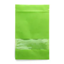 Пакет для чая с зипом, бумажный с окном, зелёный в чайном магазине BestTea, фото 