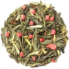 Чай зеленый Клубника со сливками, ароматизированный оптом в BestTea, фото 