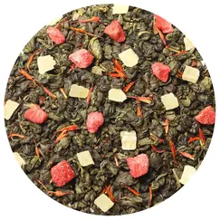 Чай зеленый Земляника со сливками, ароматизированный в чайном магазине BestTea, фото 