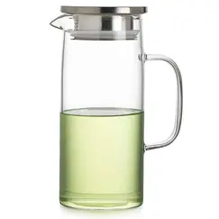 Кувшин с крышкой-ситом, стекло 900 мл в чайном магазине BestTea, фото 