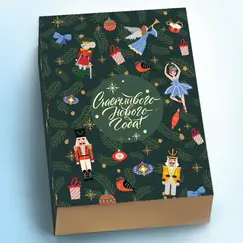 Шубер №6 "Счастливого Нового Года", (к наборам на 6 банок), Коллекция: 6шт, Вариант: Счастливого Нового Года в чайном магазине BestTea, фото 