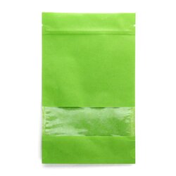 Пакет для чая с зипом, бумажный с окном, зелёный в чайном магазине BestTea, фото 