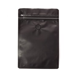 Пакет для кофе Черный с зипом и клапаном, 227*148*80 мм, Цвет: Черный в чайном магазине BestTea, фото 