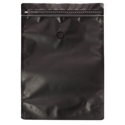 Пакет для кофе Черный с зипом и клапаном, 336*227*50 мм, Цвет: Черный в чайном магазине BestTea, фото 