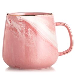 Кружка керамическая Розовый Мрамор, 400 мл, Объем мл: 400, Материал: Керамика, Цвет: Розовый в чайном магазине BestTea, фото 