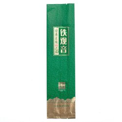 150 г Пакет стилизованный фольгированный под запайку, зеленый, 67*275 мм в чайном магазине BestTea, фото 