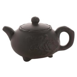 Чайник глиняный темно-коричневый Хризантема, 170 мл в чайном магазине BestTea, фото 