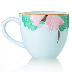 Кружка фарфоровая Цветы на воде 70 мл, упаковка 10 шт в чайном магазине BestTea, фото 