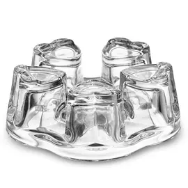 Подставка стеклянная под чайник Звезда, прозрачная, Цвет: Прозрачный оптом в BestTea, фото 