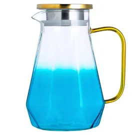 Кувшин стеклянный Фаворит, голубой цвет, 1400 мл оптом в BestTea, фото 