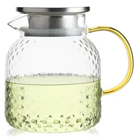 Кувшин стеклянный с желтой ручкой 900 мл, Объем мл: 900 оптом в BestTea, фото 