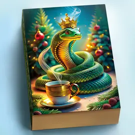 Шубер №6 "НГ 2025 Змея", (к наборам на 6 банок), Коллекция: 6шт, Вариант: С Новым годом №1 оптом в BestTea, фото 