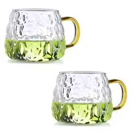 Кружка Ягодка Малинка, рельефное стекло, набор 2 шт, 400 мл оптом в BestTea, фото 