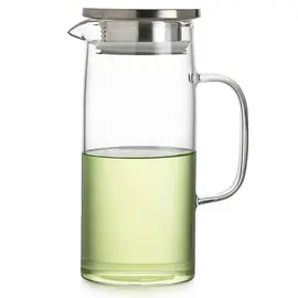 Кувшин с крышкой-ситом, стекло 900 мл оптом в BestTea, фото 