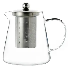 Чайник с металлической крышкой и ситом, (стекло) 750 мл, Кол-во: 1 оптом в BestTea, фото 