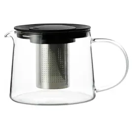 Чайник с пластиковой крышкой и металлическим ситом, (стекло) 900 мл оптом в BestTea, фото 