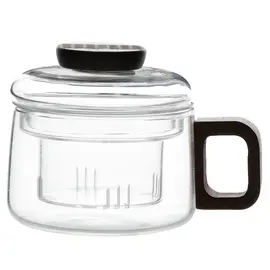 Чашка со стеклянной колбой-ситом и деревянной ручкой, (стекло) 200 мл оптом в BestTea, фото 