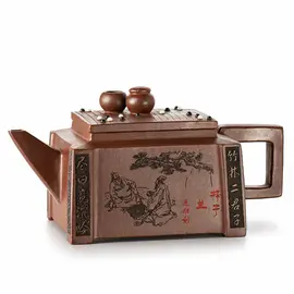 Чайник глиняный Игра Го, 250 мл, коричневый оптом в BestTea, фото 