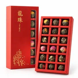 Подарочный набор зеленого чая (скрученный с цветами) в коробке оптом в BestTea, фото 