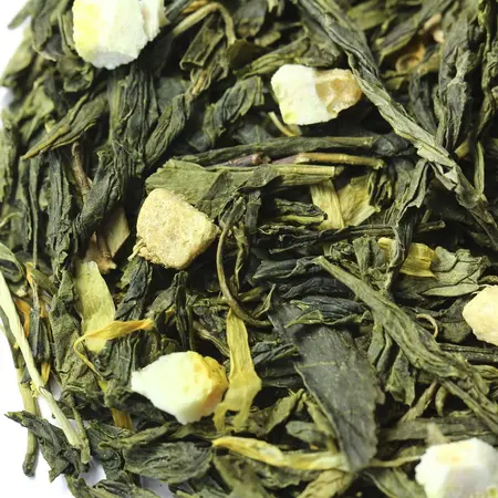 Чай зеленый Лимон с имбирем, ароматизированный в чайном магазине BestTea, фото , изображение 2