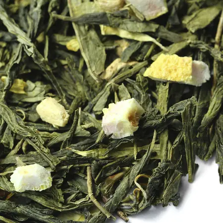 Чай зеленый Лимон с имбирем, ароматизированный в чайном магазине BestTea, фото , изображение 4
