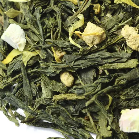 Чай зеленый Лимон с имбирем, ароматизированный в чайном магазине BestTea, фото , изображение 5