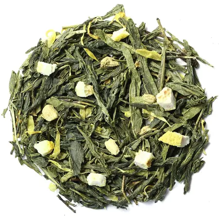 Чай зеленый Лимон с имбирем, ароматизированный в чайном магазине BestTea, фото , изображение 6