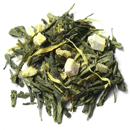 Чай зеленый Лимон с имбирем, ароматизированный в чайном магазине BestTea, фото , изображение 10