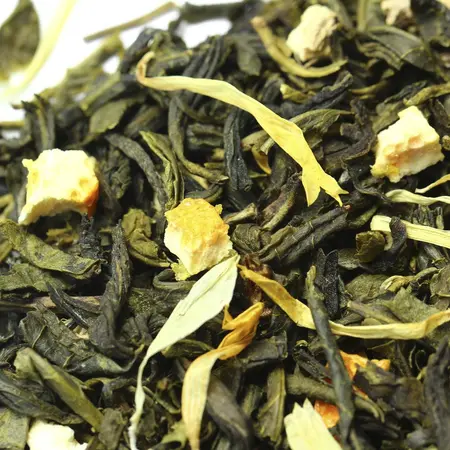 Чай зеленый с имбирем и медом, ароматизированный в чайном магазине BestTea, фото , изображение 6