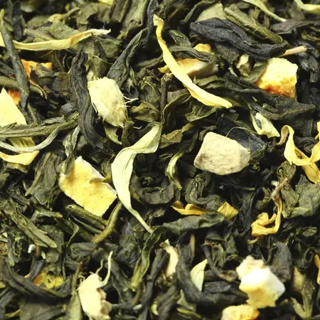 Чай зеленый с имбирем и медом, ароматизированный в чайном магазине BestTea, фото , изображение 7