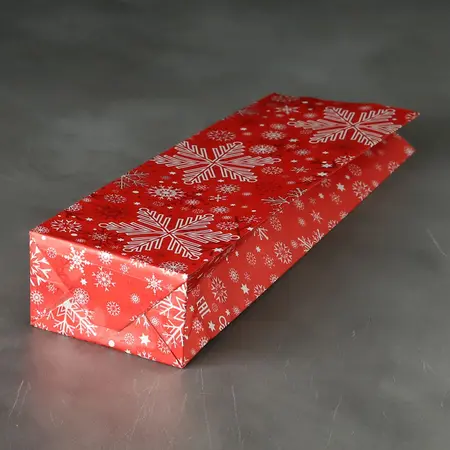 Пакет для чая трехслойный матовый/металл Снежинки , 70*40*205 мм, Цвет: Красный в чайном магазине BestTea, фото , изображение 5
