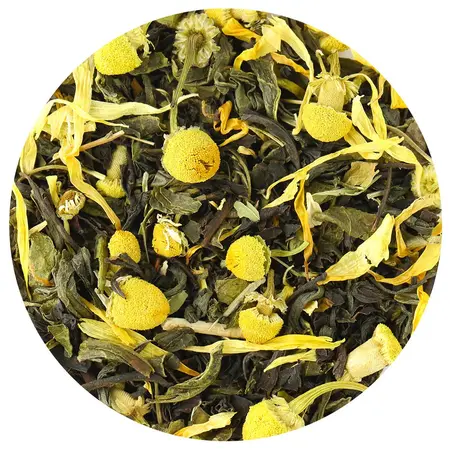Чай с ромашкой и мятой, купаж черного и зеленого чая в чайном магазине BestTea, фото 
