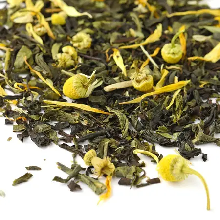 Чай с ромашкой и мятой, купаж черного и зеленого чая в чайном магазине BestTea, фото , изображение 5