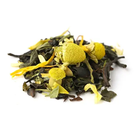 Чай с ромашкой и мятой, купаж черного и зеленого чая в чайном магазине BestTea, фото , изображение 9