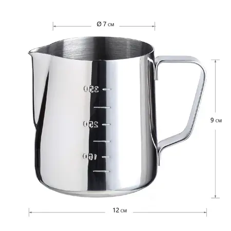 Питчер (Молочник) из нержавеющей стали 350 мл в чайном магазине BestTea, фото , изображение 7