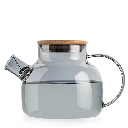 Чайник стеклянный Гранат цвет графит, 900 мл в чайном магазине BestTea, фото 