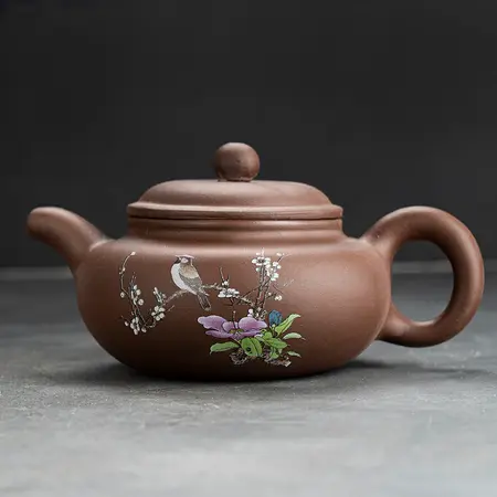Чайник глиняный коричневый Певчий, 230 мл в чайном магазине BestTea, фото , изображение 2