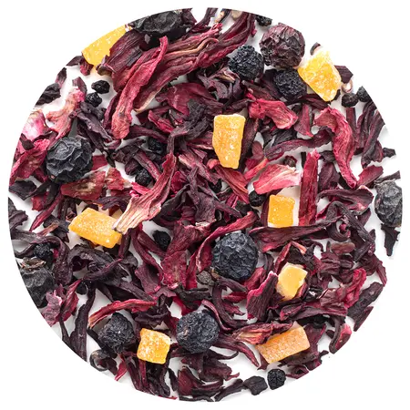Чай фруктовый Алый закат, ароматизированный в чайном магазине BestTea, фото 