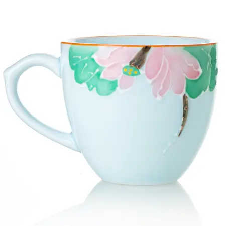 Кружка фарфоровая Цветы на воде 70 мл, упаковка 10 шт в чайном магазине BestTea, фото 