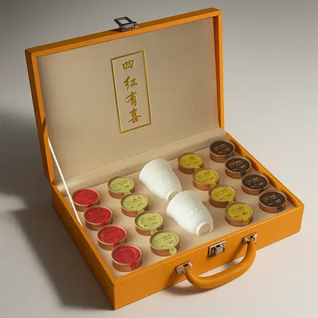 Подарочный набор 2 чаши и чай 4 вида по 4 шт в чайном магазине BestTea, фото 