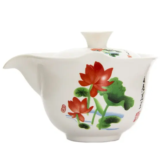 Гайвань с носиком и ситом Лотос 180 мл оптом в BestTea, фото 