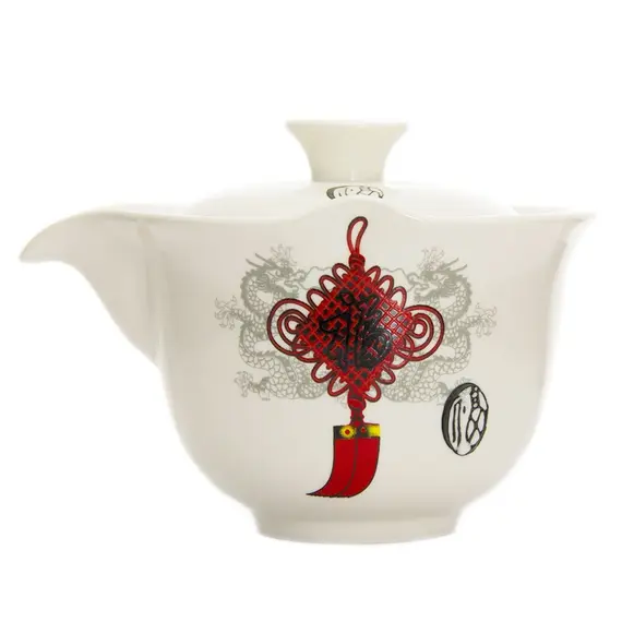 Гайвань с носиком и ситом Амулет (фарфор) - 180 мл оптом в BestTea, фото 