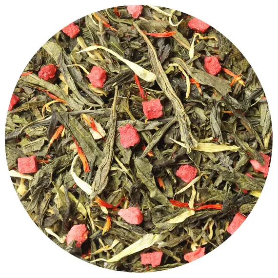 Чай зеленый Клубника со сливками, ароматизированный в чайном магазине BestTea, фото 