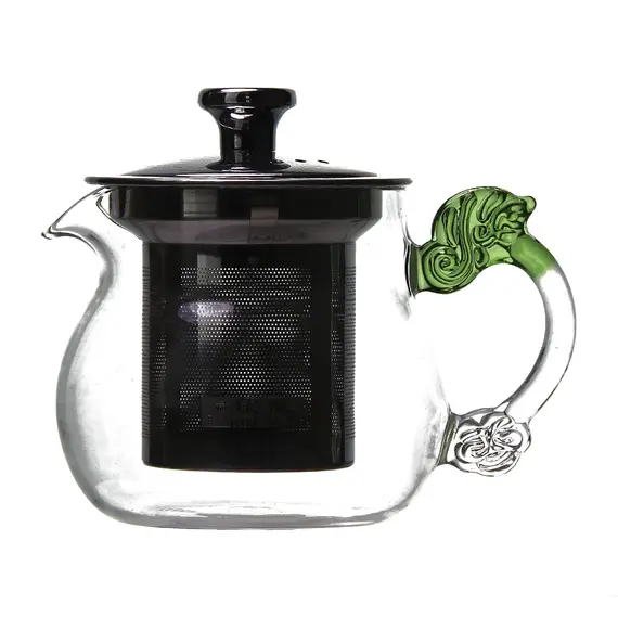 Чайник стеклянный Камелия с метал. ситом 300 мл оптом в BestTea, фото 
