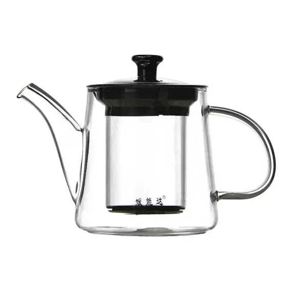 Чайник стеклянный Лилия с метал. крышкой 425 мл оптом в BestTea, фото 