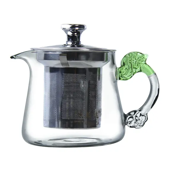 Чайник стеклянный Лютик с метал. ситом 300 мл оптом в BestTea, фото 
