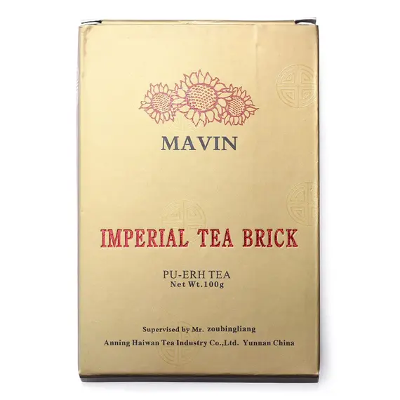 Чай пуэр Haiwan Tea Плитка Mavin Шу пуэр, 100 г оптом в BestTea, фото 