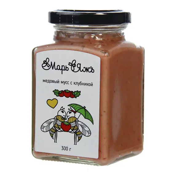 Медовый мусс "Марь&Яжъ" с клубникой 300г оптом в BestTea, фото 
